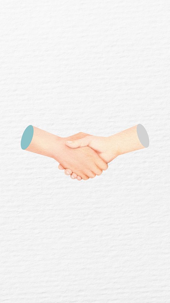 Business handshake iPhone wallpaper, paper textured background