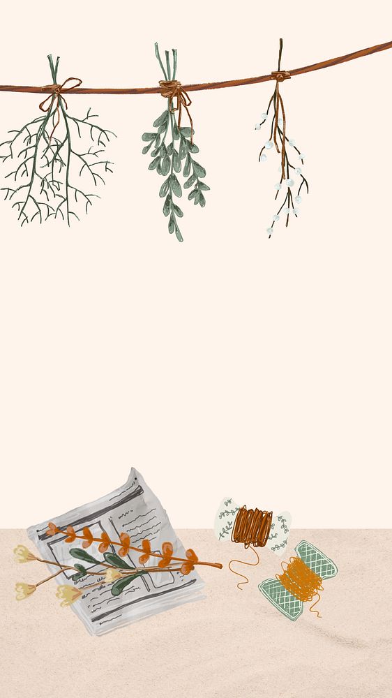 Flower shop  illustration iPhone wallpaper