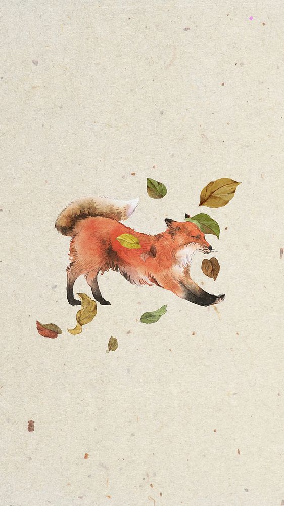 Cute red fox iPhone wallpaper, wildlife background