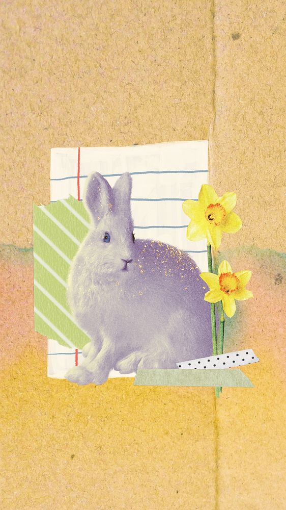 Easter bunny yellow phone wallpaper