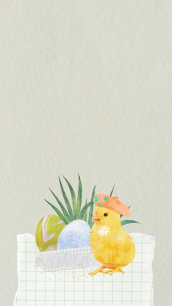 Little chick Easter phone wallpaper