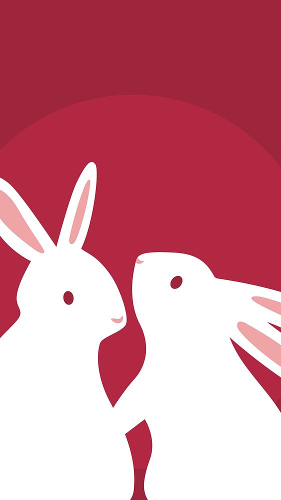 Year of Rabbit iPhone wallpaper, animal zodiac sign background