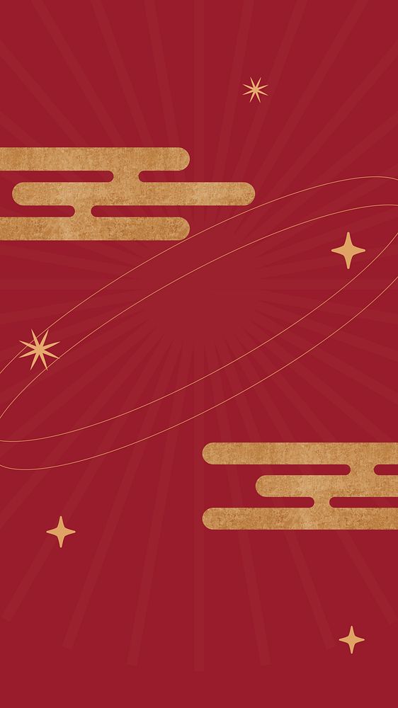 Chinese Mid-Autumn festival mobile wallpaper, red and gold background
