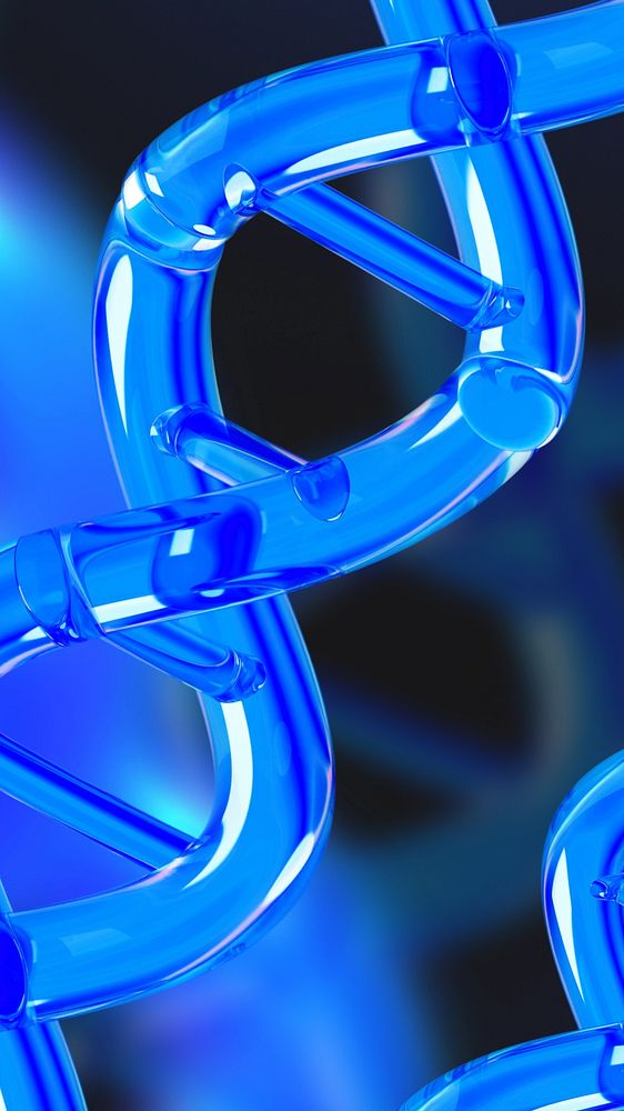 3D science mobile wallpaper, DNA double helix remix