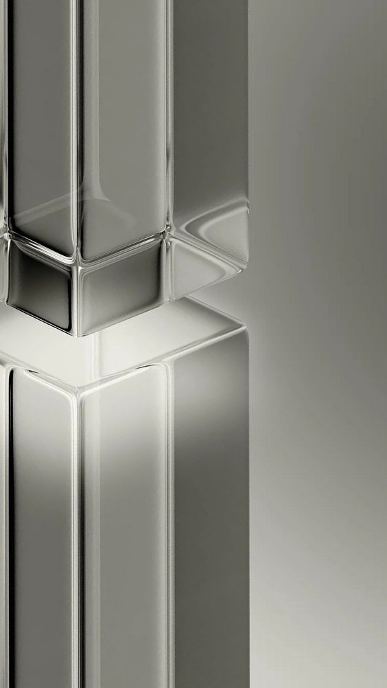 Gray glass pillars mobile wallpaper, digital remix