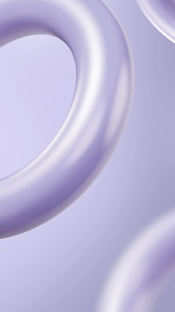 Geometric purple rings mobile wallpaper, digital remix