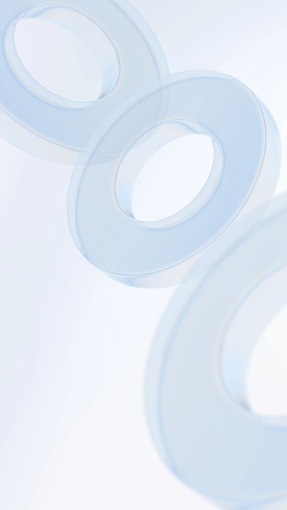 Light blue rings mobile wallpaper, digital remix