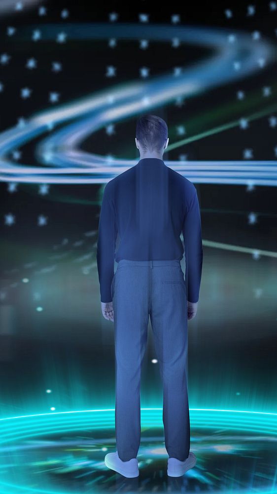 Male hologram projection, advanced technology