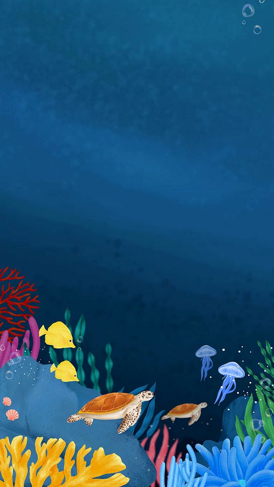 Deep ocean, blue iPhone wallpaper background