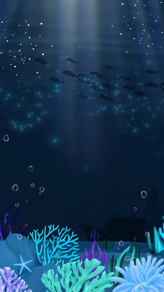 Neon coral, dark iPhone wallpaper background