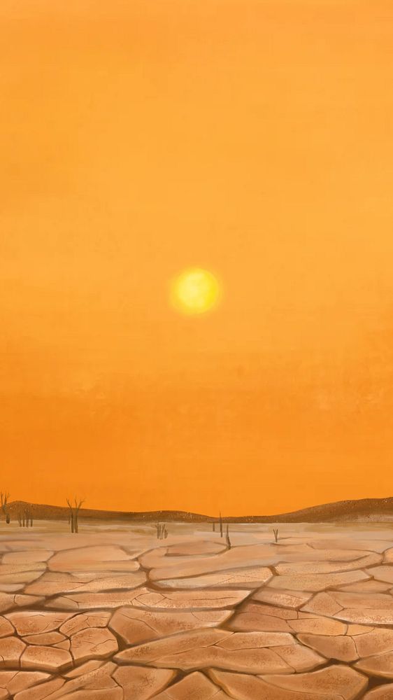 Drought, orange iPhone wallpaper background