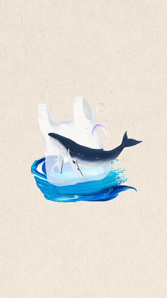 Ocean pollution, environment iPhone wallpaper background