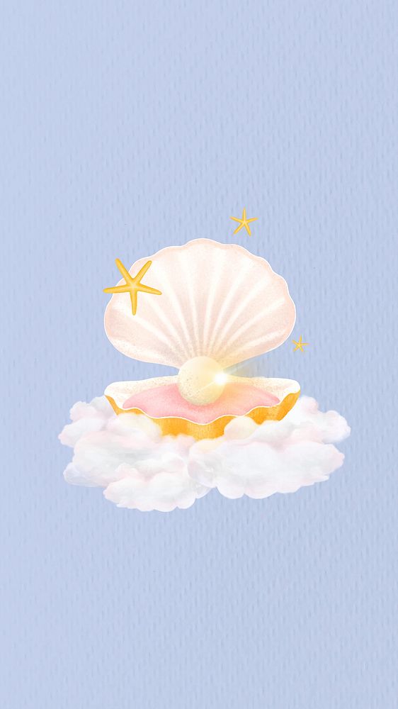 Aesthetic pearl shell iPhone wallpaper background