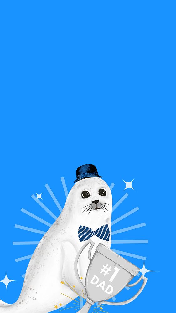 Father's Day seal iPhone wallpaper background