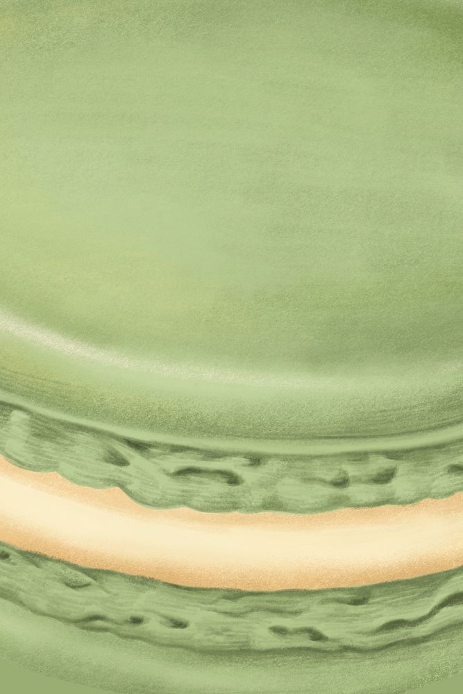 Green macaroon dessert background, food illustration