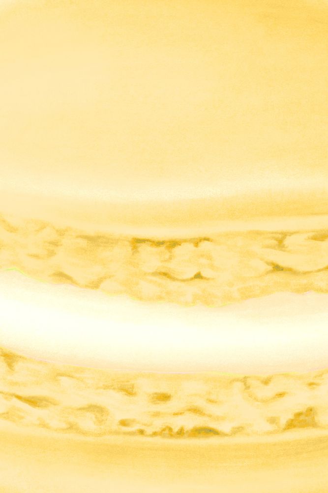 Yellow macaroon dessert background, food illustration