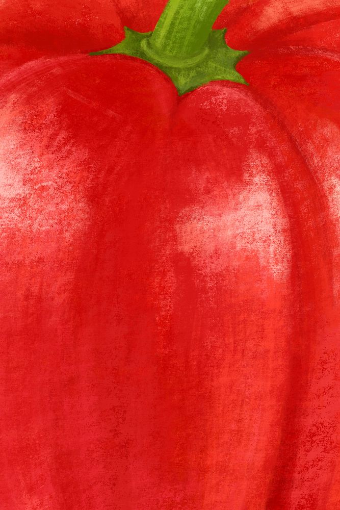 Red bell pepper background, vegetable illustration