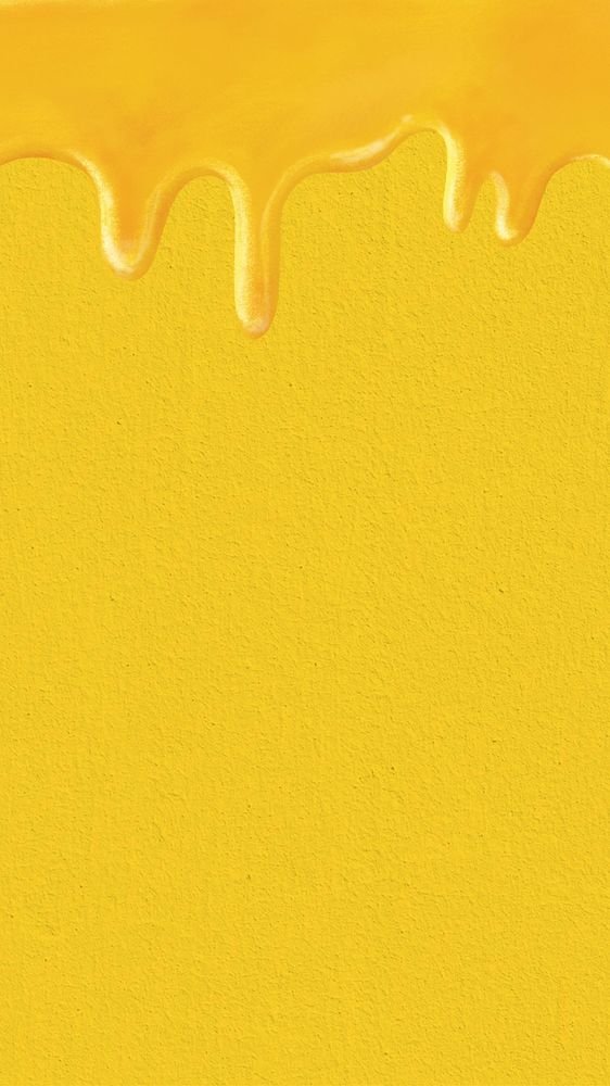 Melting honey phone wallpaper, yellow border background