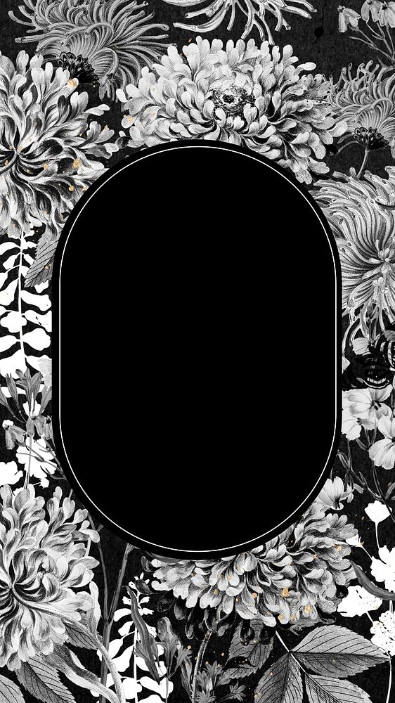 Vintage flower frame phone wallpaper