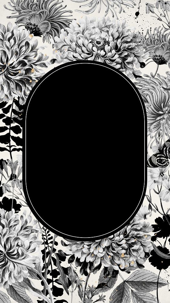 Vintage flower frame phone wallpaper