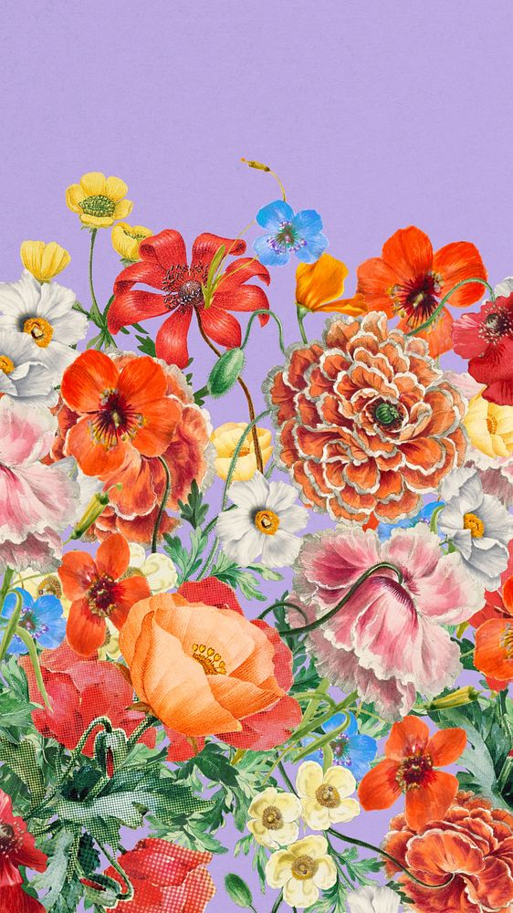 Colorful Summer flowers phone wallpaper, | Premium Photo - rawpixel
