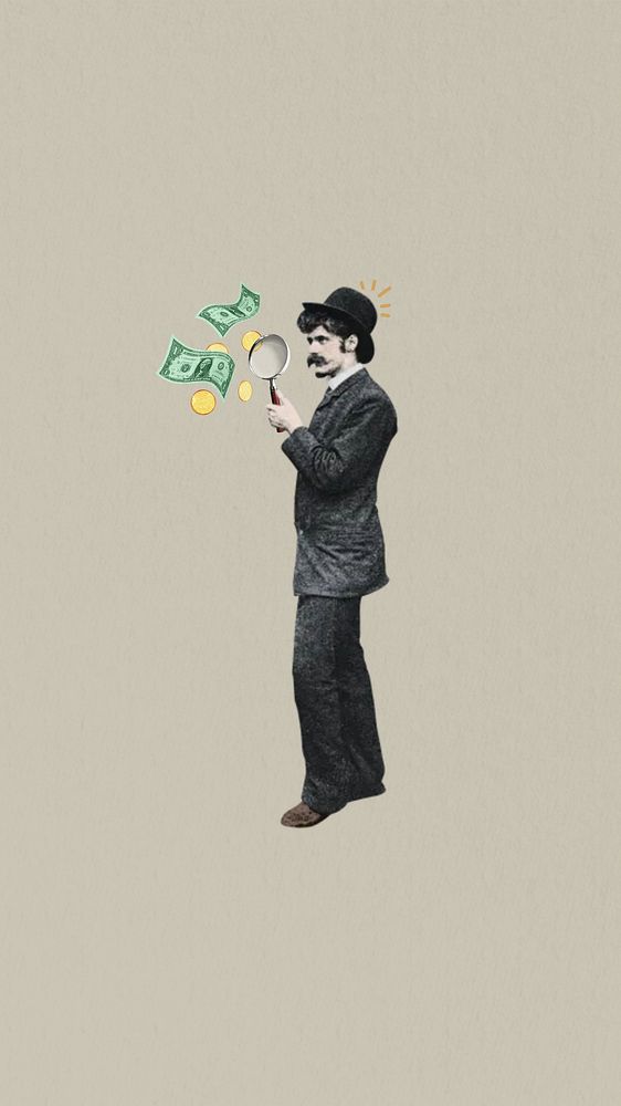 Businessman seeking investor iPhone wallpaper collage. Remixed by rawpixel.