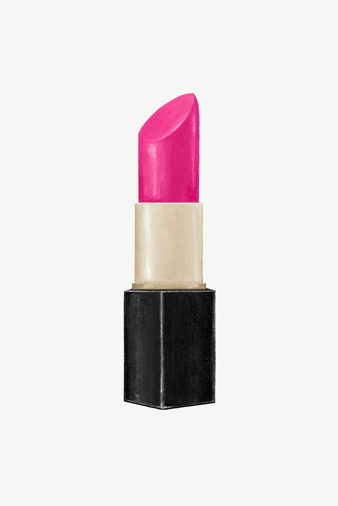 Pink lipstick, makeup & beauty illustration psd