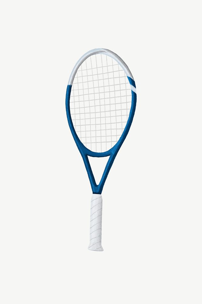 Tennis racket, sport equipment collage element psd