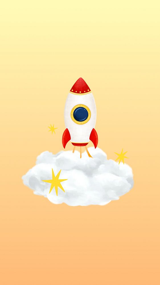 Space rocket launching iPhone wallpaper