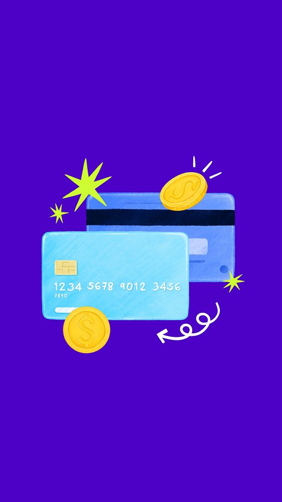 Credit card mobile wallpaper, finance & banking remix