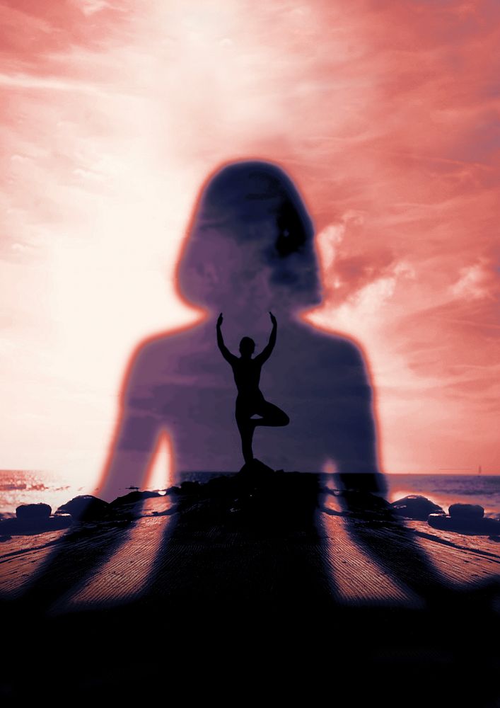 Yoga & meditation image with copy space