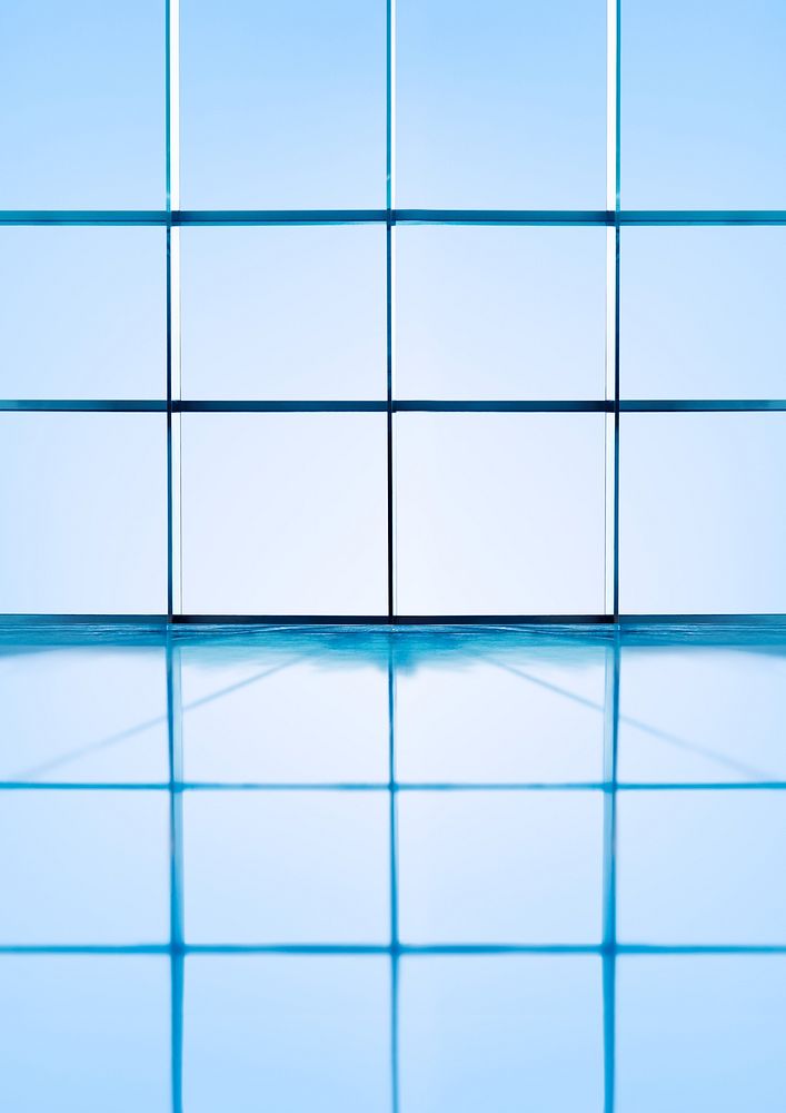 Blue glass windows image