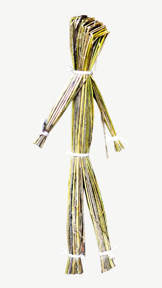 Straw puppet isolated object psd