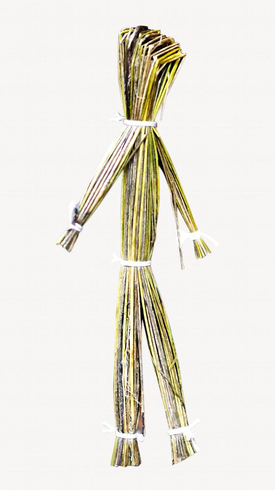 Straw puppet, isolated object