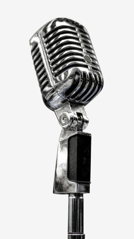 Microphone singing equipment, isolated image