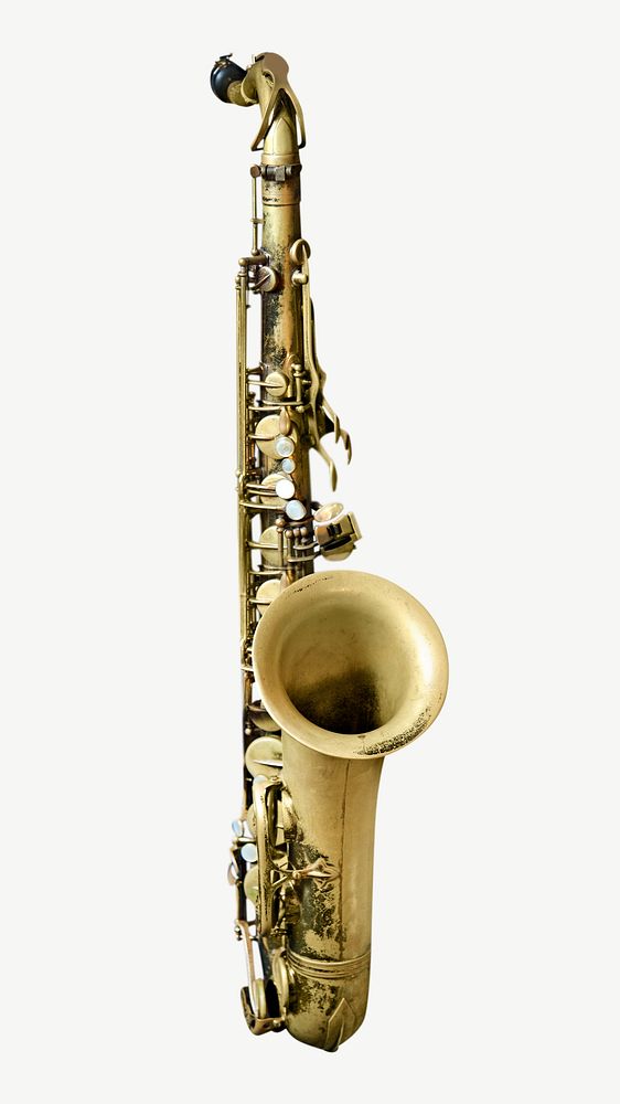 Brass saxophone isolated object graphic psd