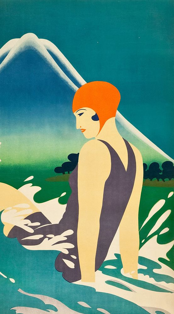 Summer at Miho Peninsula (Nagoya Rail Agency, 1930s). Japanese Poster (23.5" X 34.5").