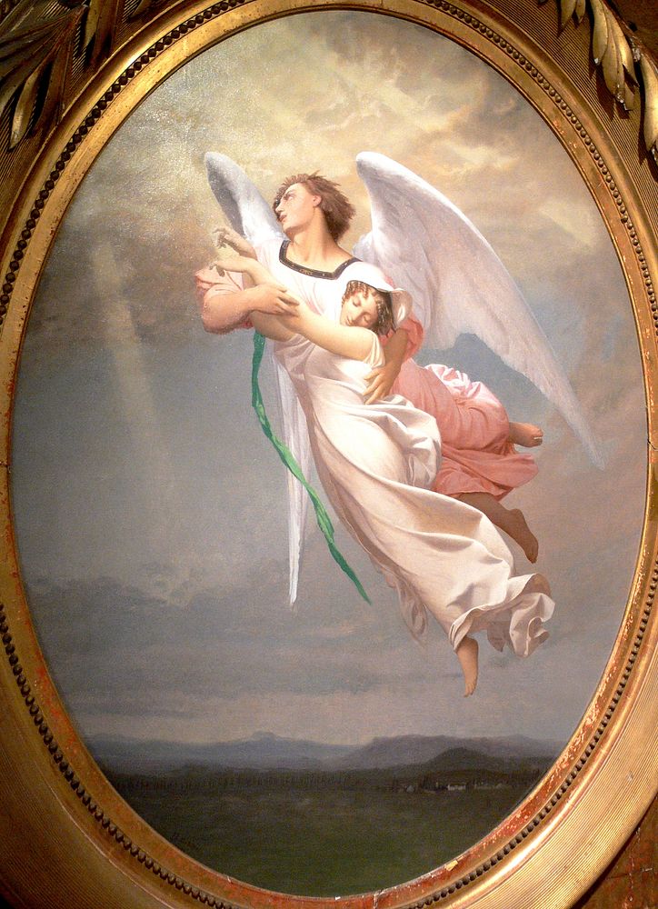 Une ame emportée par un ange - Gerome (1853) by Jean-Léon Gérôme