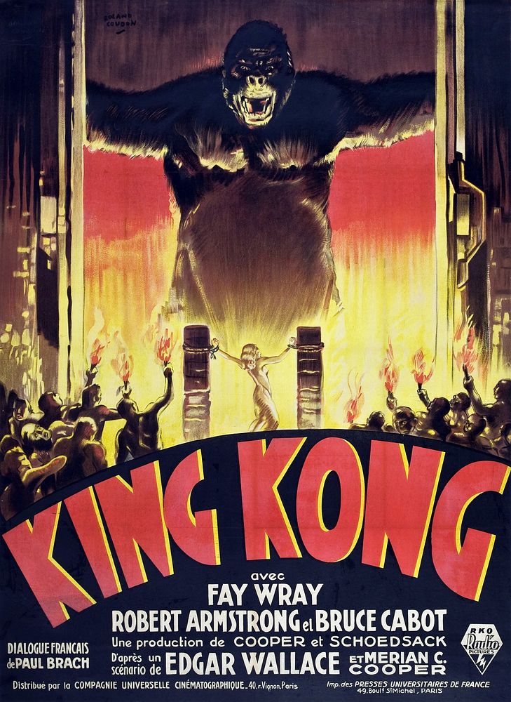 King Kong 1933 French movie poster