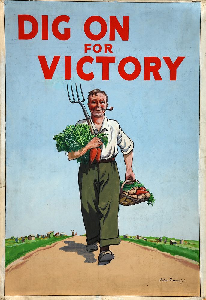 INF3-96 Food Production Dig for Victory Artist Peter Fraser