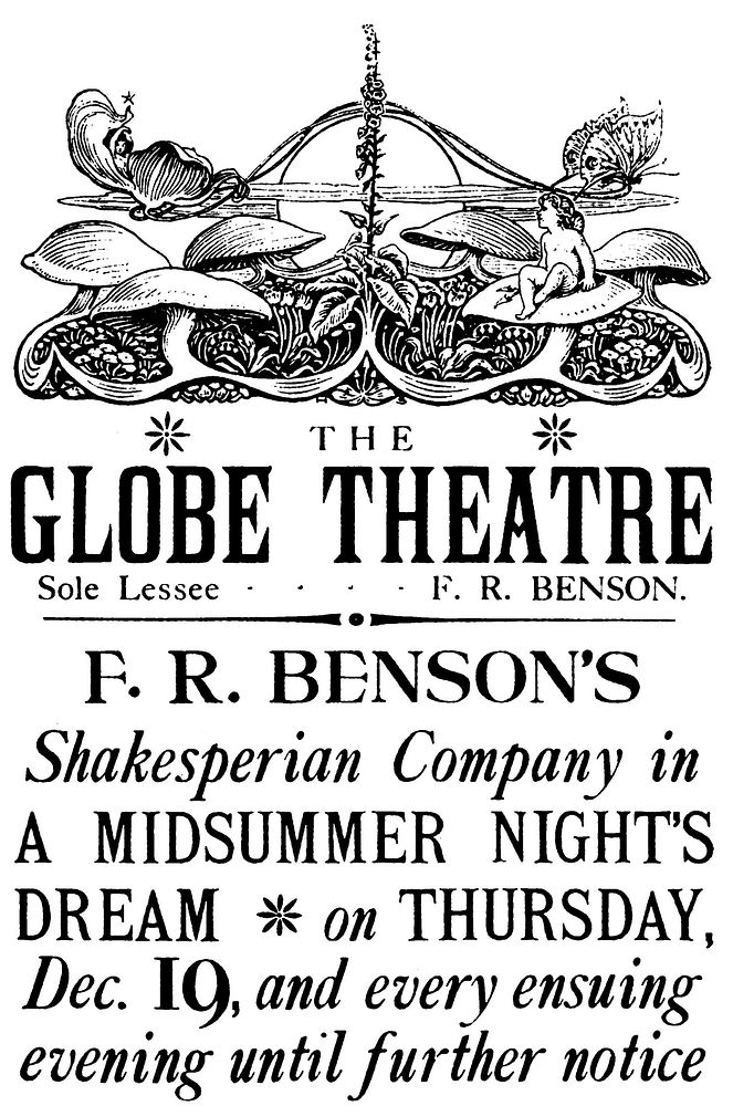 Poster by heywood sumner for the globe theatre (1894) by Heywood Sumner.