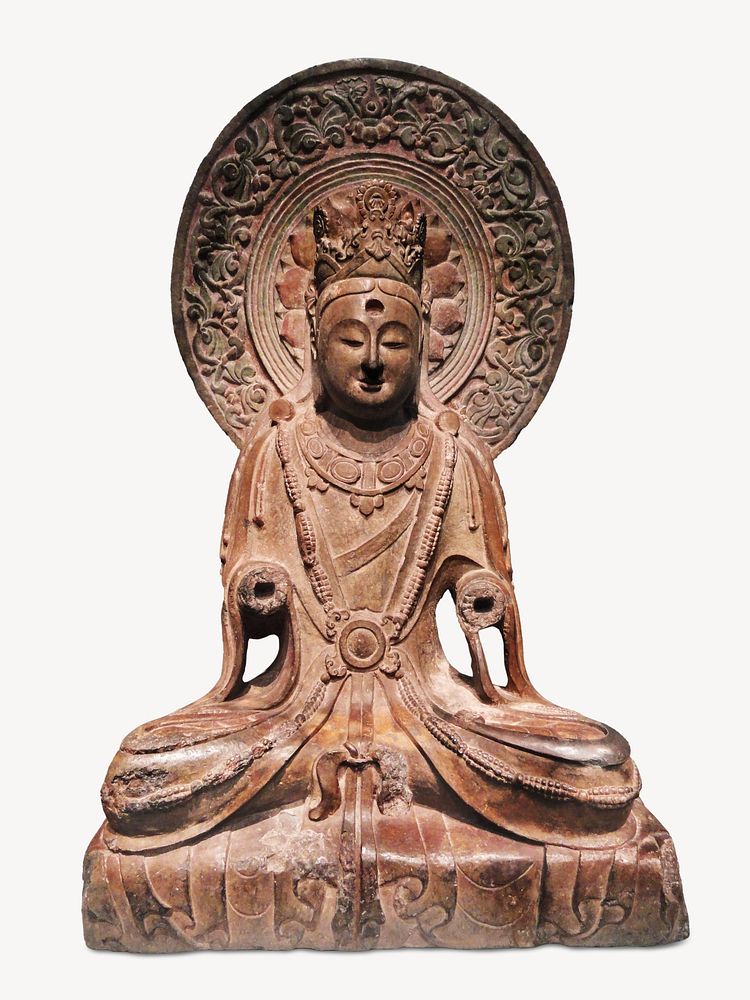 Buddha sculpture, isolated design
