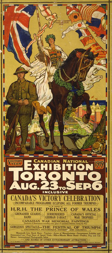 Canadian National Exhibition poster, Toronto, 1919.