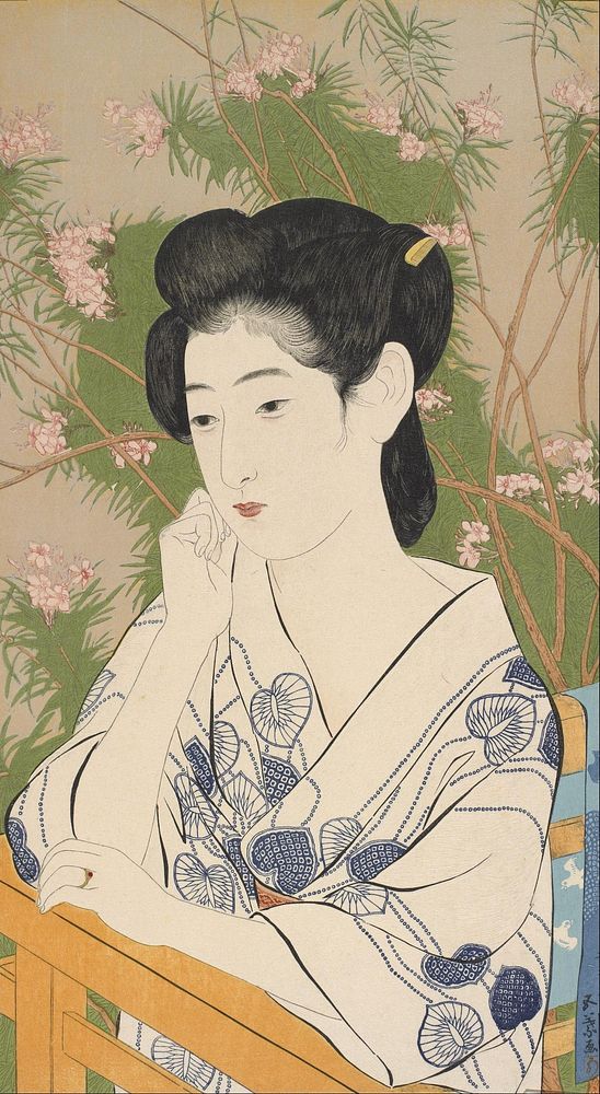 Hashiguchi Goyo - Woman at a Hot Spring Hotel 