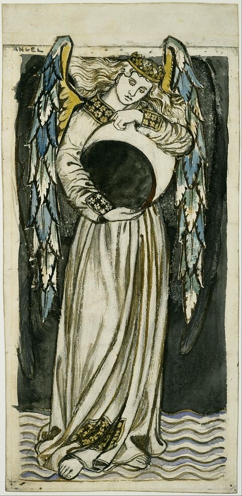 William Morris - Night Angel Holding a Waning Moon 