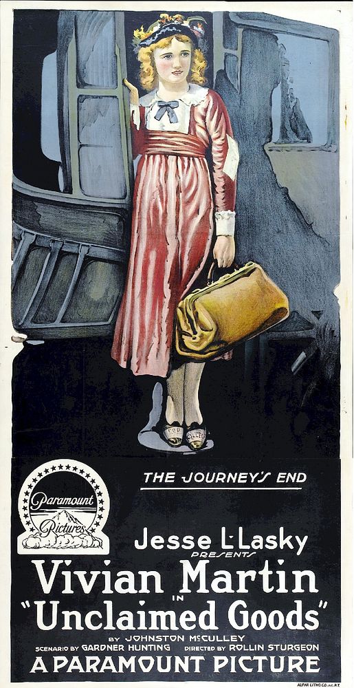 Poster for the American comedy western film Unclaimed Goods (1918).