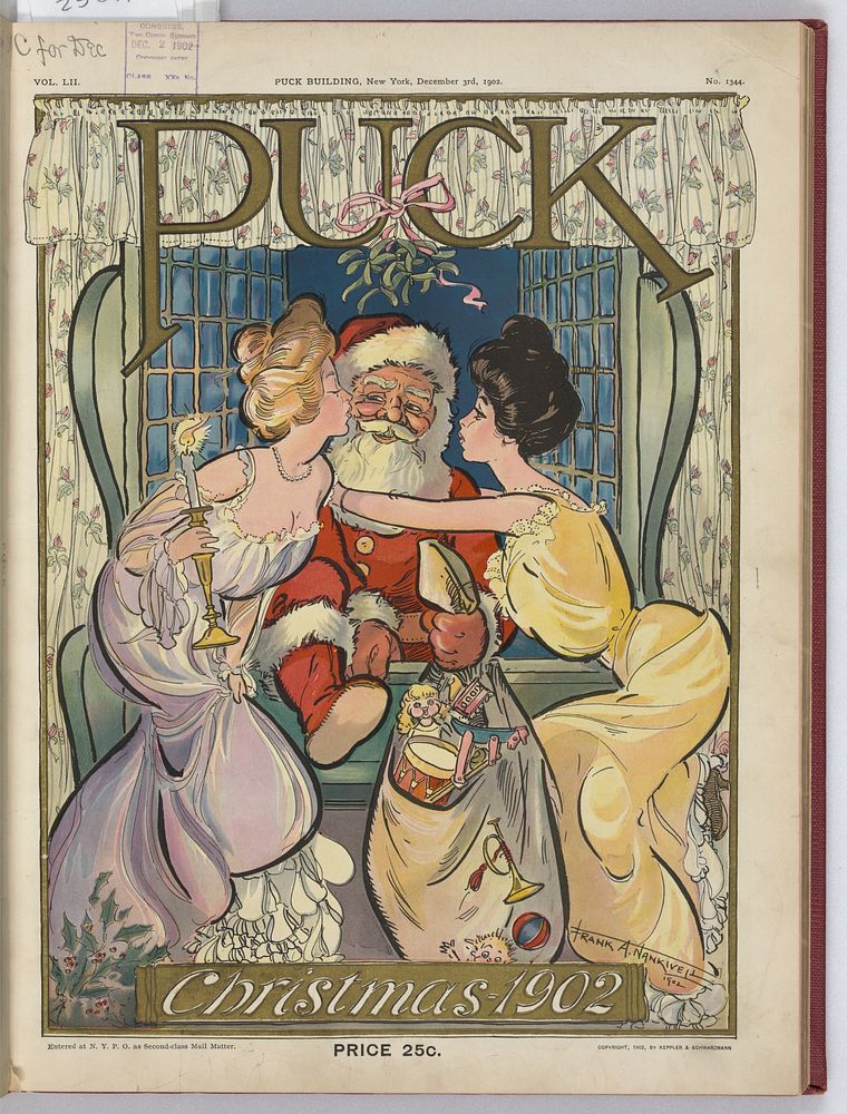 Title: Puck Christmas 1902 / Frank A. Nankivell 1902. Abstract/medium: 1 print : chromolithograph.