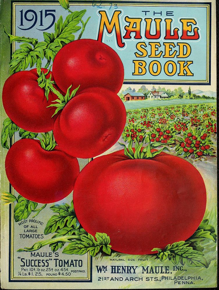 The Maule Seed Book, 1915; front cover