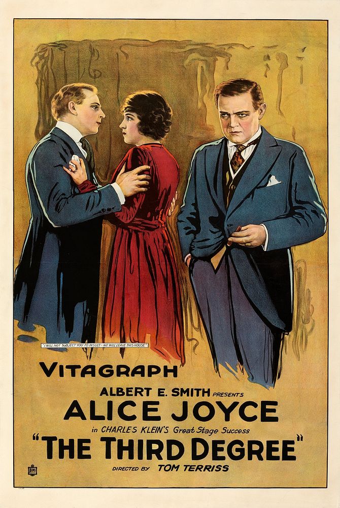 This is a poster for the 1919 American silent crime drama film The Third Degree.