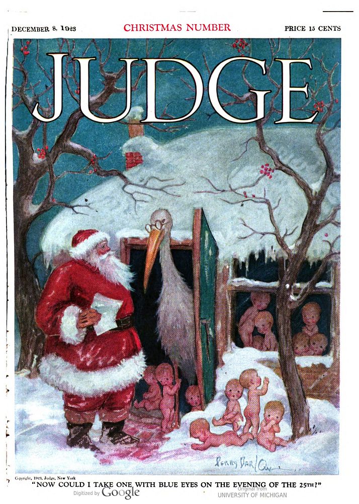 Judge Magazine Cover (8 Dec 1923)